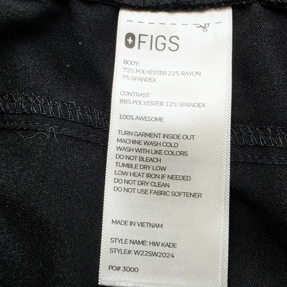 FIGS Pants Mens XXL Black Technical Collection HW Kade Cargo Scrublife Aesthetic